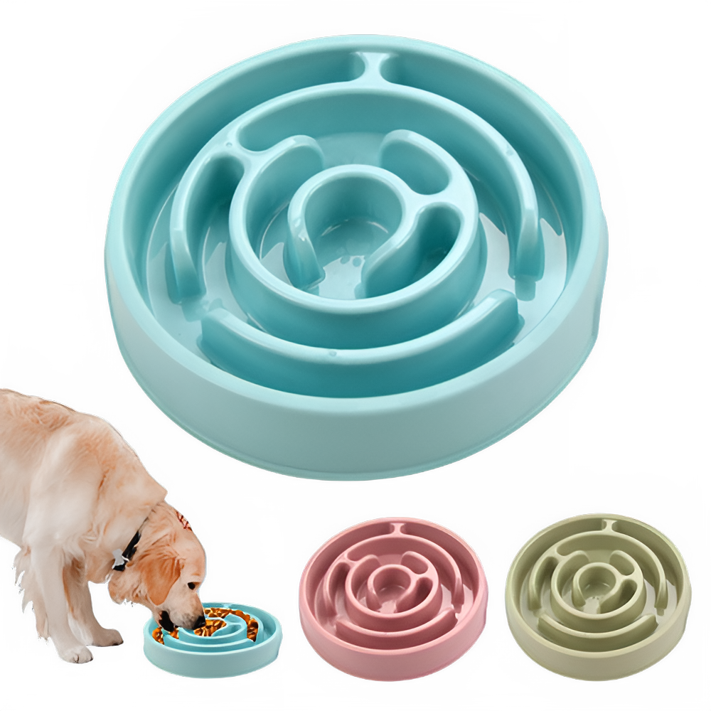 « Gamelle anti-glouton à labyrinthe pour chien et chat - Vue principale alimentation lente »