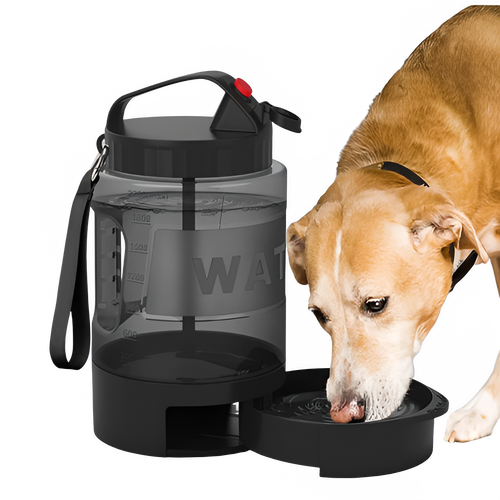 courges portable 2,2L pour chien avec distributeur intégré