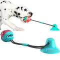 « Jouet interactif à ventouse pour chien - Vue principale avec distributeur de friandises intégré »