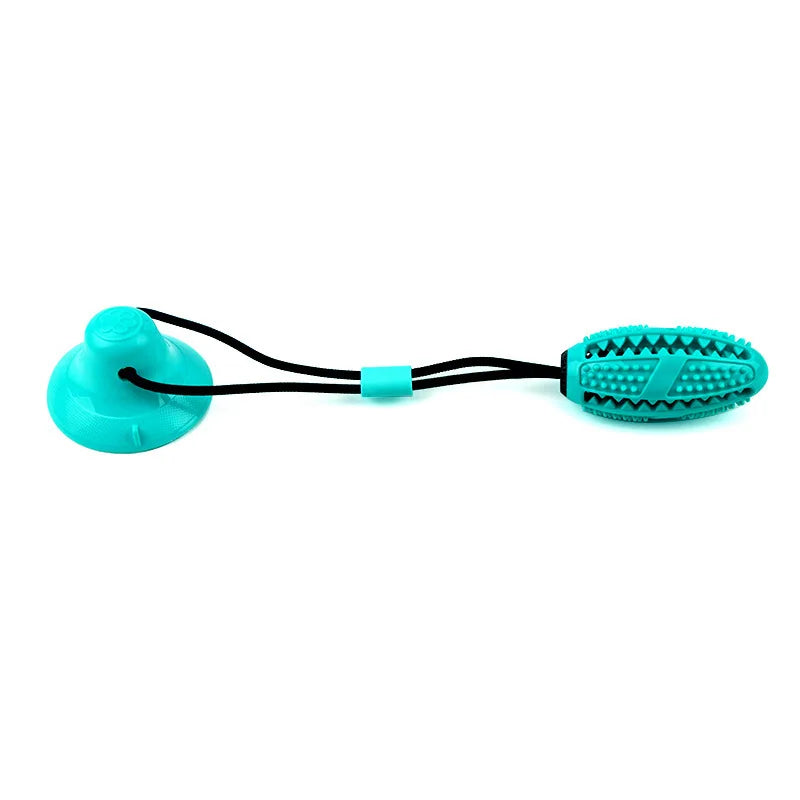 « Jouet interactif pour chien forme ovale - Ventouse haute adhérence sur surface lisse »