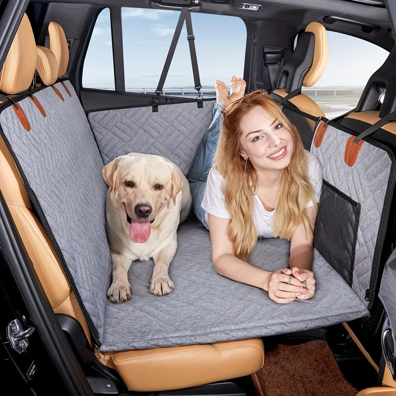 Housse siège voiture chien - hamac imperméable protection poils et griffures