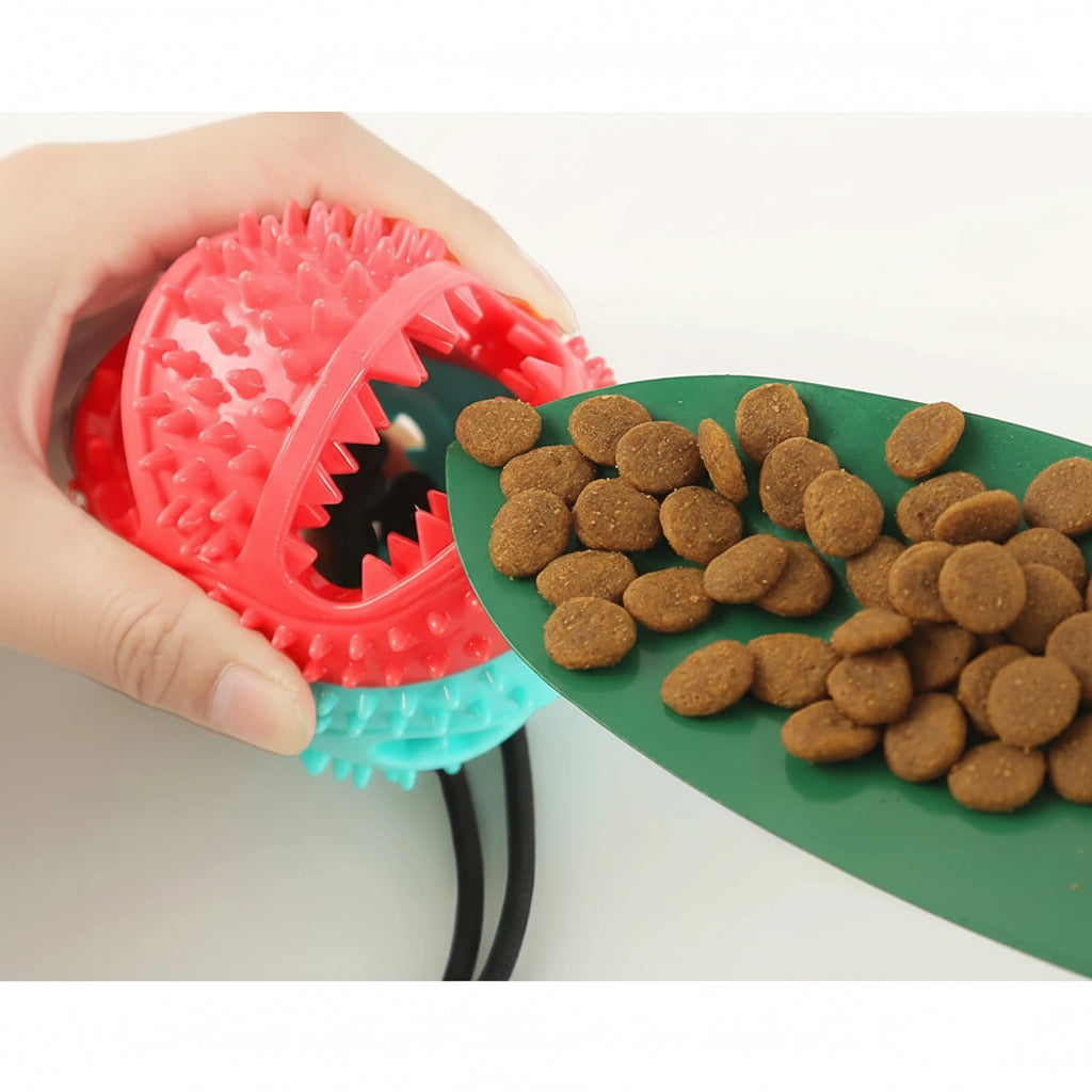« Distributeur de friandises pour chien - Détails de la texture texturée pour soin dentaire 