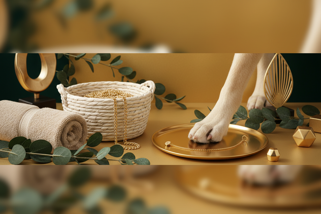 Bannière Premium avec Patte de Chien